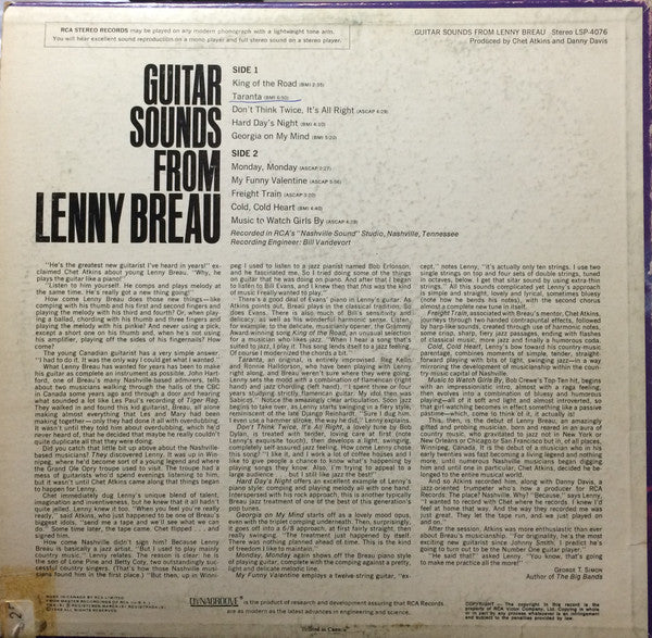 Lenny Breau : Guitar Sounds From Lenny Breau (LP, Album, Bla)