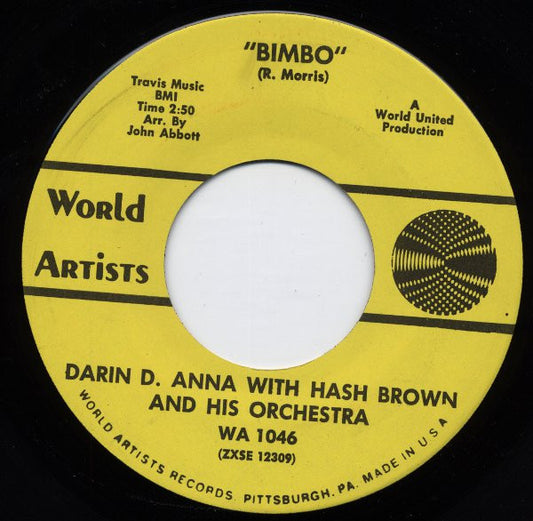 Darin D. Anna With Hash Brown & His Orchestra : Bimbo (7")