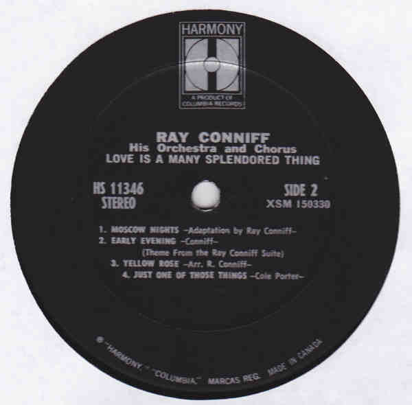 Ray Conniff And His Orchestra & Chorus : Love Is A Many Splendored Thing (LP, Comp)