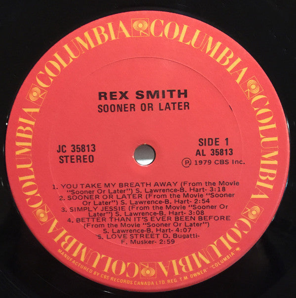 Rex Smith : Sooner Or Later (LP, Album)
