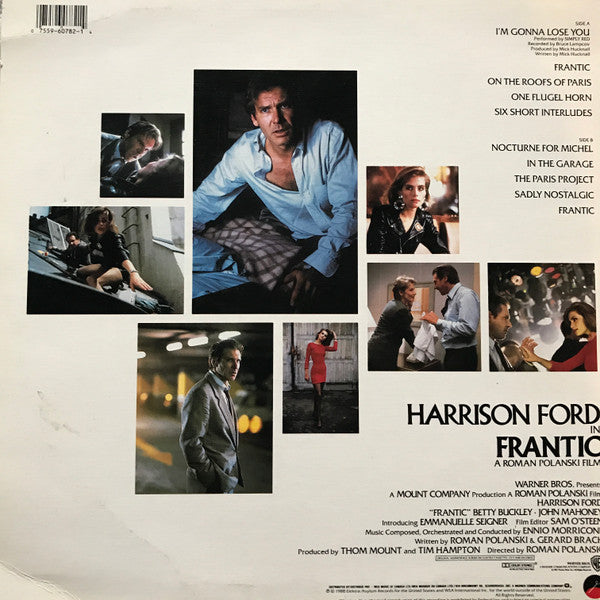 Ennio Morricone : Frantic (Original Motion Picture Soundtrack) (LP, Album)