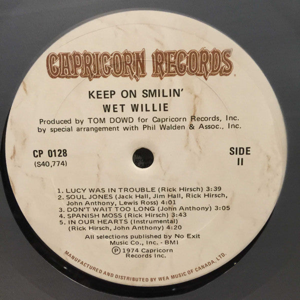 Wet Willie : Keep On Smilin' (LP, Album)