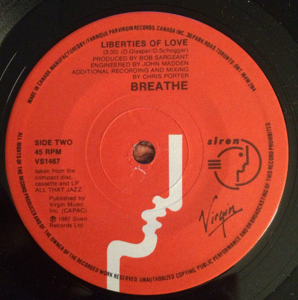 Breathe (3) : Don't Tell Me Lies (7")