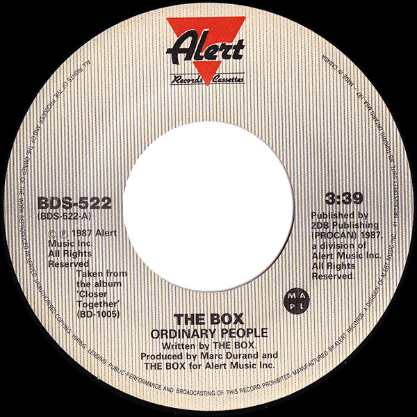 The Box (4) : Ordinary People (7", Single)