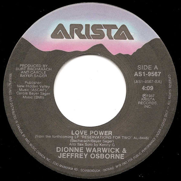 Dionne Warwick & Jeffrey Osborne : Love Power (7", Single)