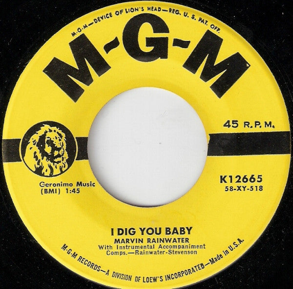 Marvin Rainwater : I Dig You Baby (7", Single)