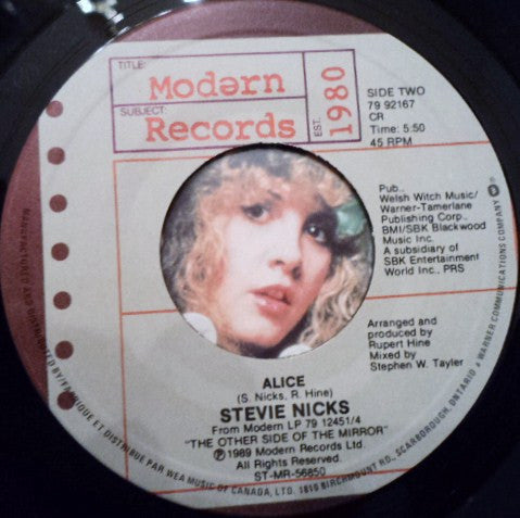 Stevie Nicks : Rooms On Fire (7")