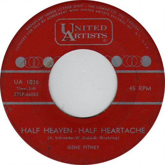 Gene Pitney : Half Heaven - Half Heartache (7", Single)