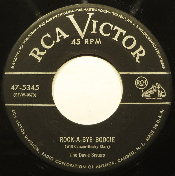 The Davis Sisters : Rock-A-Bye Boogie / I Forgot More Than You'll Ever Know (7")