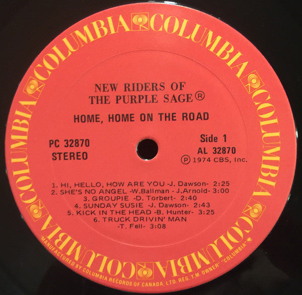 New Riders Of The Purple Sage : Home, Home On The Road (LP, Album)
