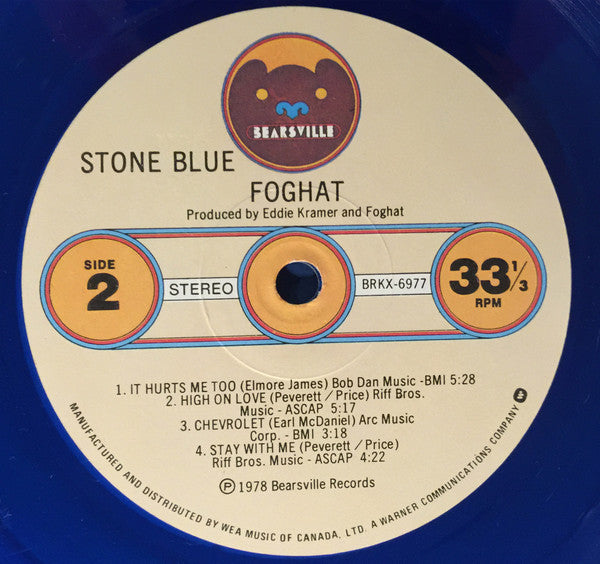 Foghat : Stone Blue (LP, Album, Blu)