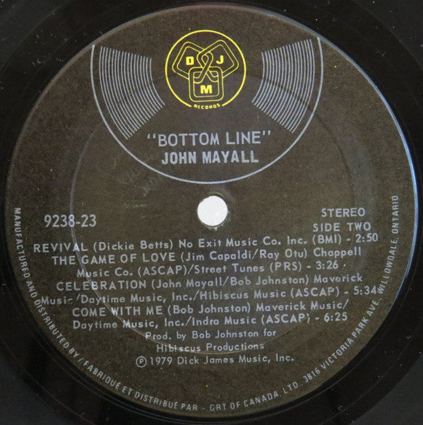 John Mayall : Bottom Line (LP, Album)