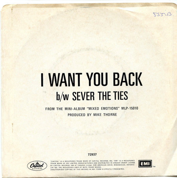 Sherry Kean : I Want You Back (7", Single)