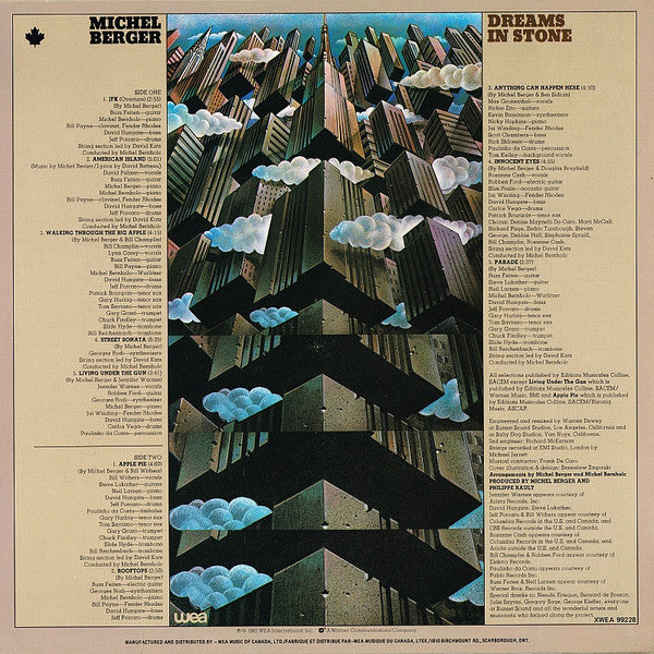 Michel Berger : Dreams In Stone (LP, Album)