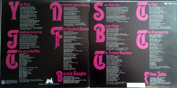 Elton John : Elton John (LP, Album, Gat)