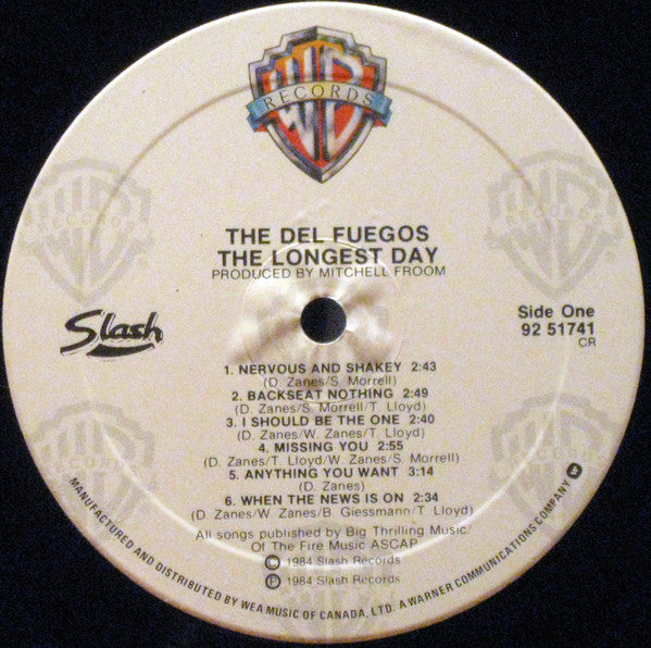 The Del Fuegos : The Longest Day (LP, Album)