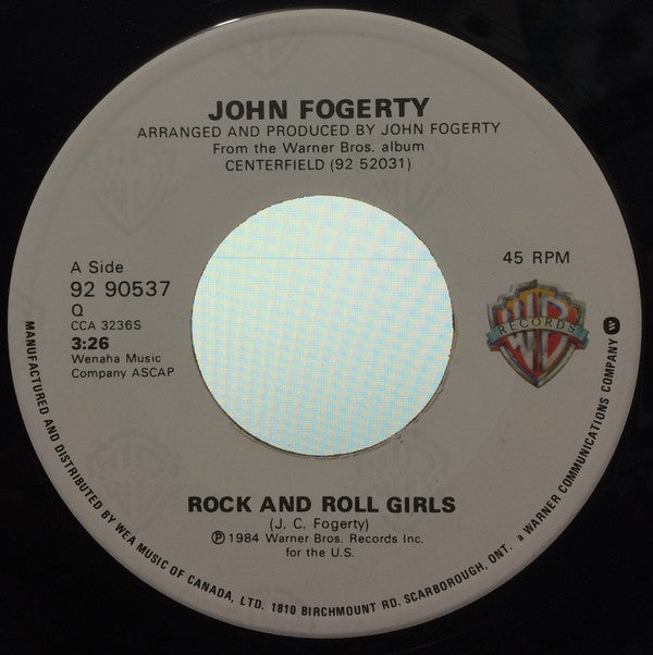 John Fogerty : Rock And Roll Girls (7", Single)