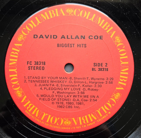David Allan Coe : Biggest Hits (LP, Comp)