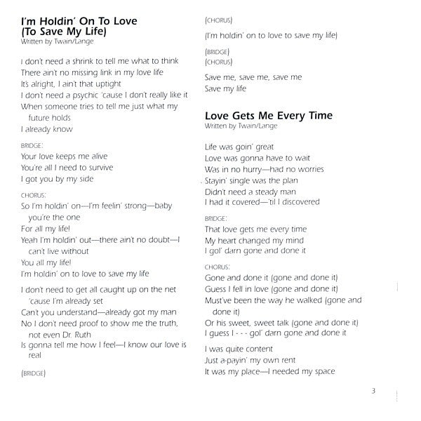 Shania Twain : Come On Over (CD, Album)