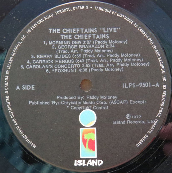 The Chieftains : Live! (LP, Album)