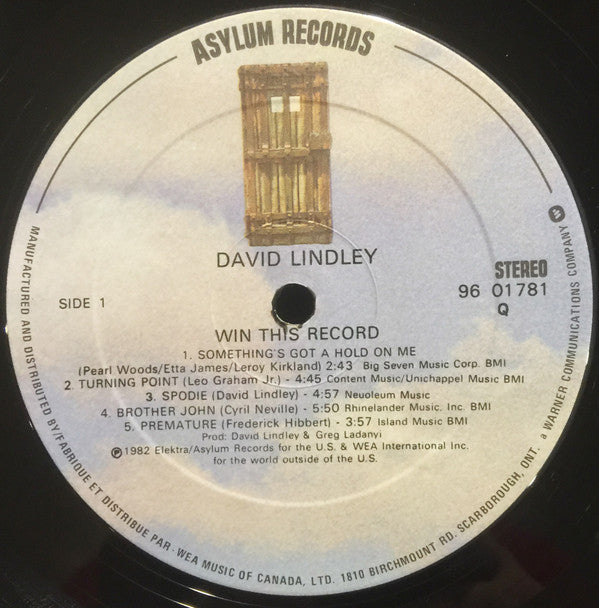 David Lindley And El Rayo-X : Win This Record! (LP, Album)