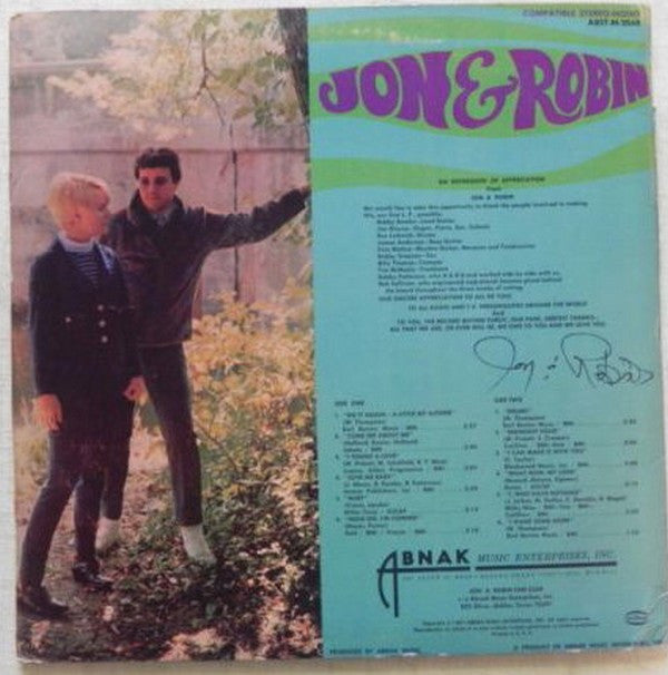 Jon & Robin : The Soul Of A Boy And Girl (LP, Album, Mono)