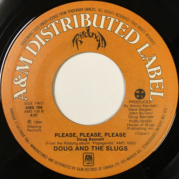 Doug And The Slugs : I'll Be Waiting For You (7")