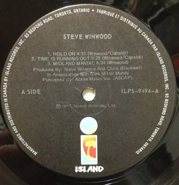 Steve Winwood : Steve Winwood (LP, Album)