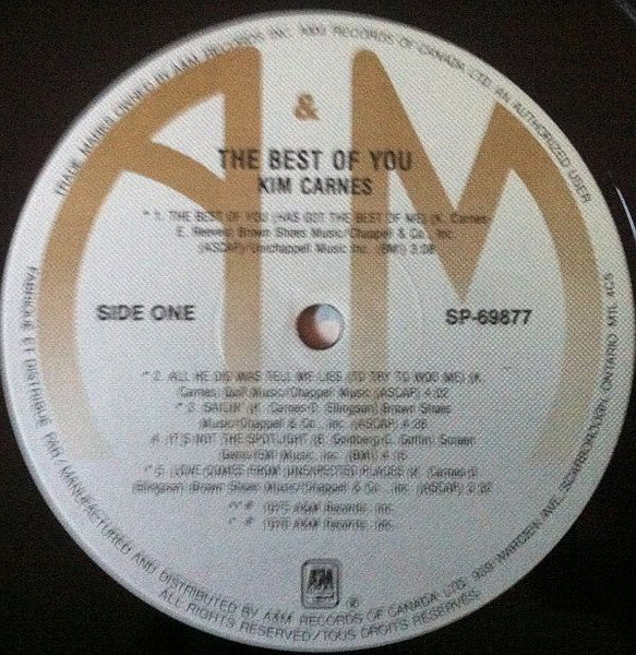Kim Carnes : The Best Of You (LP, Comp)