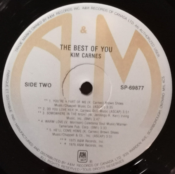 Kim Carnes : The Best Of You (LP, Comp)
