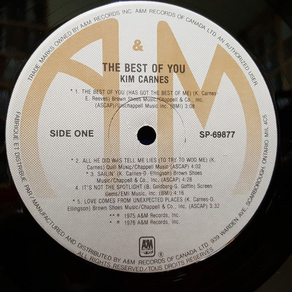 Kim Carnes : The Best Of You (LP, Comp)