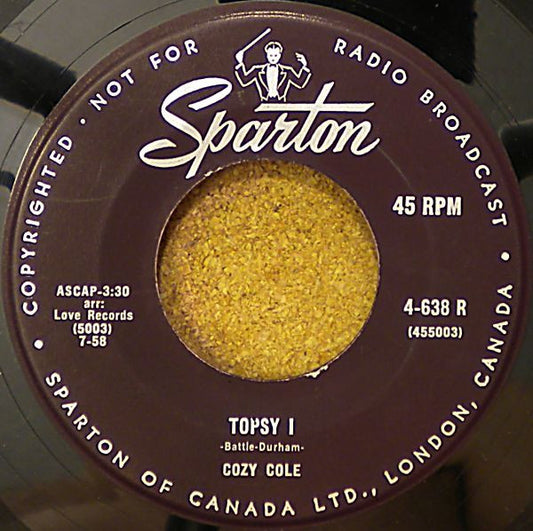 Cozy Cole : Topsy (7", Single)