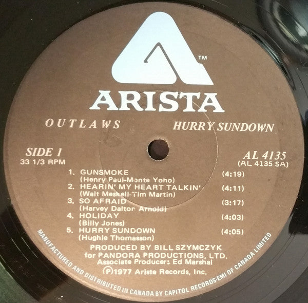 Outlaws : Hurry Sundown (LP, Album)