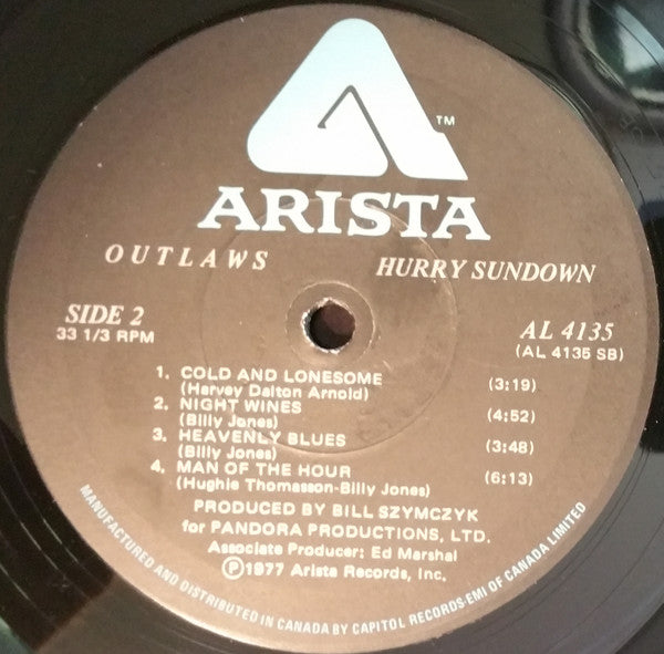 Outlaws : Hurry Sundown (LP, Album)