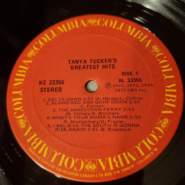 Tanya Tucker : Greatest Hits (LP, Comp, RE, CBS)