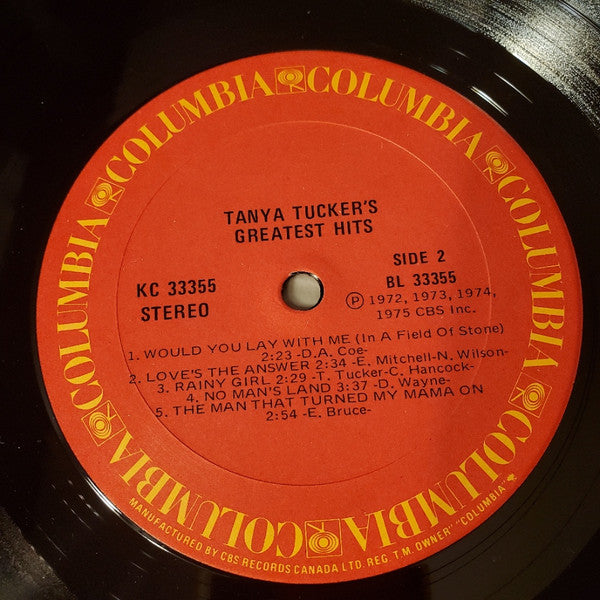 Tanya Tucker : Greatest Hits (LP, Comp, RE, CBS)