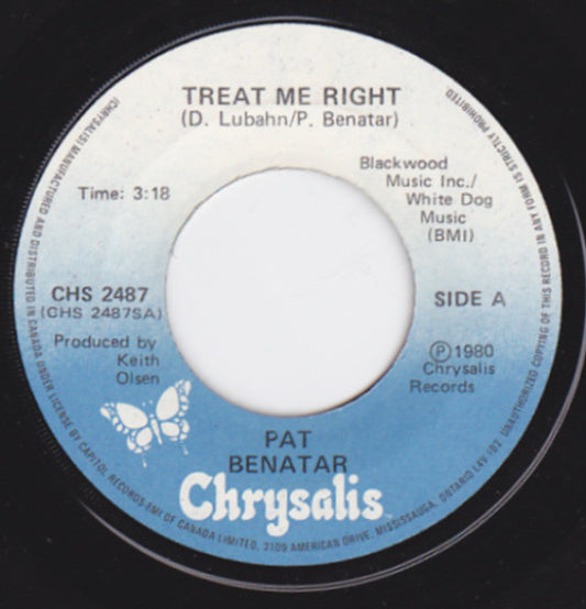 Pat Benatar : Treat Me Right (7", Single)