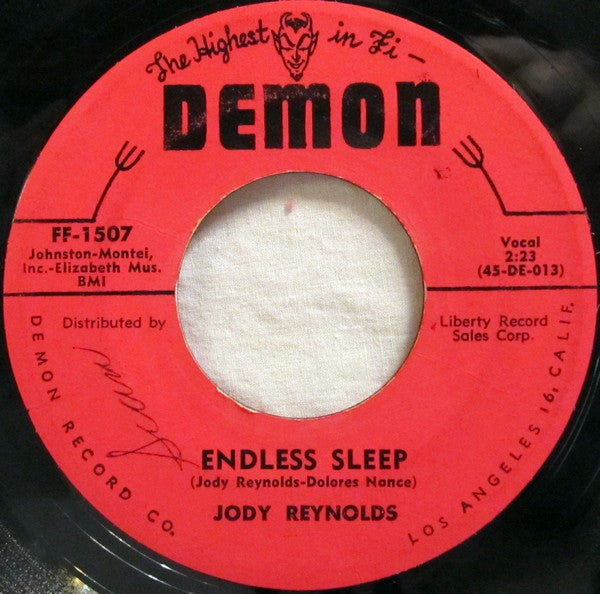 Jody Reynolds And The Storms : Endless Sleep / Tight Capris (7", Single, Styrene)