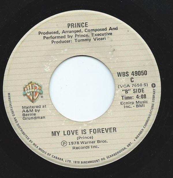 Prince : I Wanna Be Your Lover (7", Single)