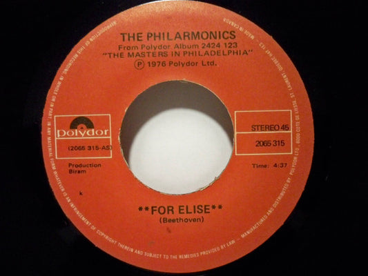 The Philarmonics : For Elise / Piano Concerto (7", Single)