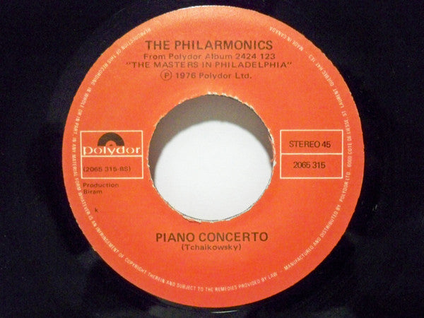 The Philarmonics : For Elise / Piano Concerto (7", Single)