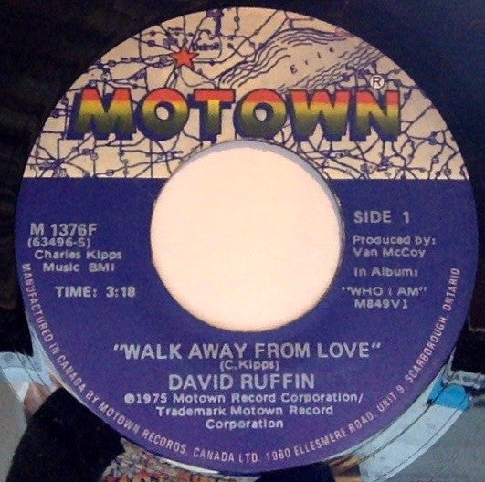 David Ruffin : Walk Away From Love (7")