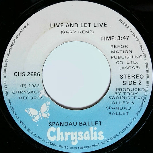 Spandau Ballet : Life Line (7", Single)