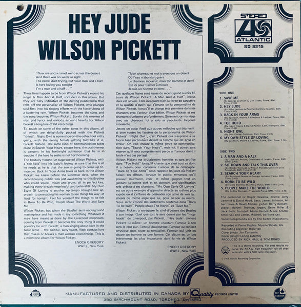 Wilson Pickett : Hey Jude (LP, Album)