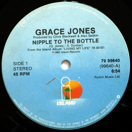 Grace Jones : Nipple To The Bottle (12")