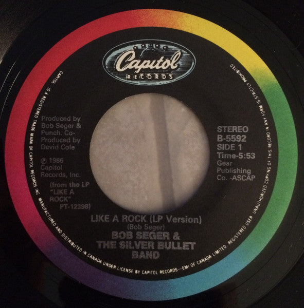 Bob Seger And The Silver Bullet Band : Like A Rock (7")