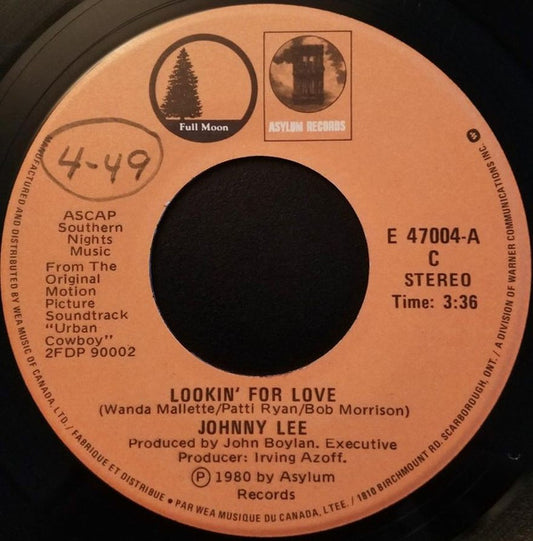 Johnny Lee (3) / Eagles : Lookin' For Love / Lyin' Eyes (7")