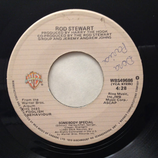 Rod Stewart : Somebody Special / She Won't Dance With Me (7", Single)