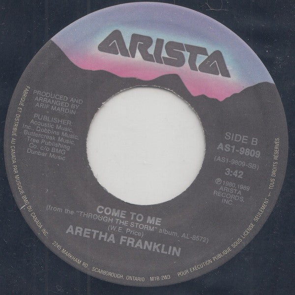 Aretha Franklin And Elton John : Through The Storm (7", Single)