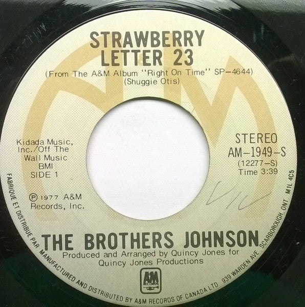 Brothers Johnson : Strawberry Letter #23 (7", Single)